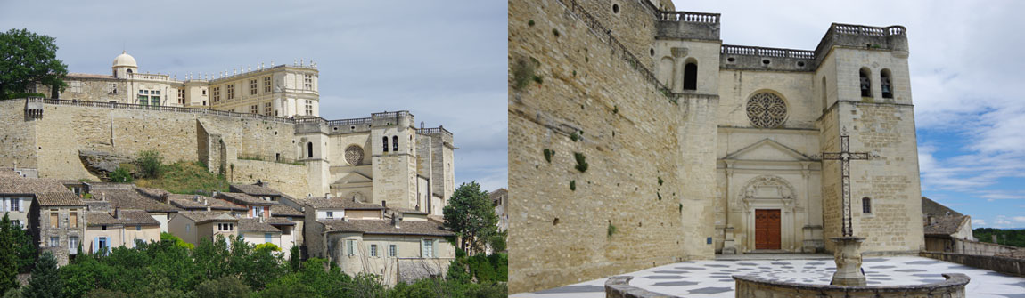 Les monuments de la Drome : ici Grignan, son château et son Eglise